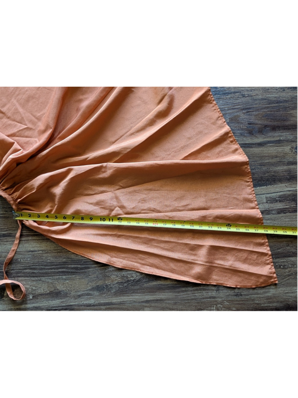 Women's Tea length Orange Circle Rehearsal / Costume Skirt with Adjustable Ties - Picture 10 of 14